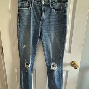 Carly Jean Distressed Blue Women's Jeans